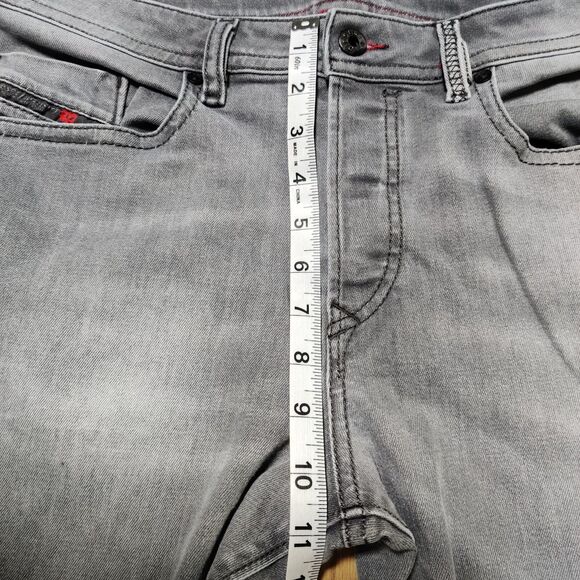 Diesel Jeans Gray Mens TAG 32 x 32 (34X30) Buster Grey Stretch Reg Slim Tapered - Picture 10 of 16